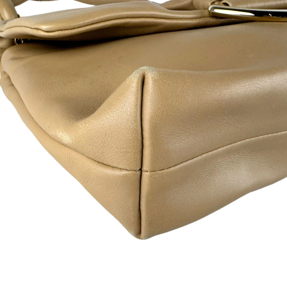 CHRISTIAN DIOR Cream Leather Shoulder Bag - Picture 8 of 13